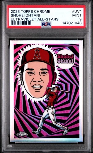 Shohei Ohtani 2023 Topps Chrome Ultraviolet All-Stars #UV1 Angels PSA 9 Mint
