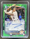 2025 Bowman Draft Ethan Frey Chrome Auto Green Lava Refractor 1st #/99 Astros