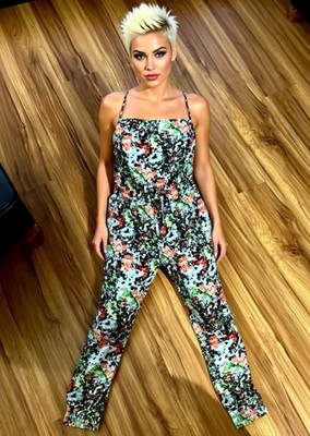 $395. NWT Cinq a Sept Jumpsuit Abstract LIGHTWEIGHT Feels Like Silk Small