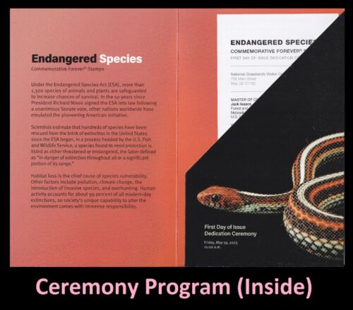 US 5799h Endangered Species Key Largo Cotton Mouse Ceremony Program FDC 2023 - Picture 3 of 3