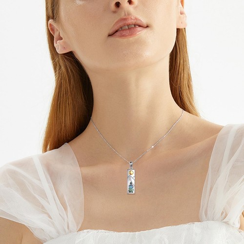 YFN Mountain Necklace for Women Sterling Silver Nature Necklace Jewelry Gift ... - Picture 2 of 6