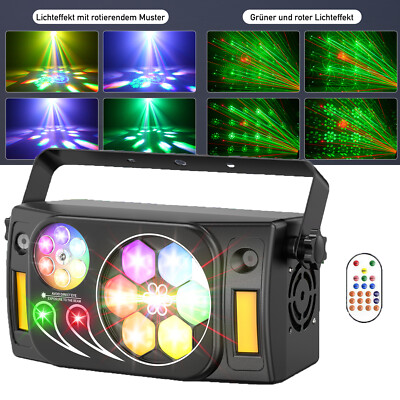 LED RGBW Laser Projektor DMX Bühnenlicht Strobe Beam Lichteffekt Weihnachten