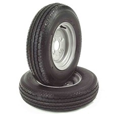 2 x Komplettrad AnhängerRad 4.50-10 76M Lochkreis 4x100 Anhänger Reifen + Felge