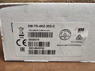 Crestron DM-TX-4KZ-202-C DigitalMedia 8G+ 4K60 4:4:4 HDR Transmitter 6508079