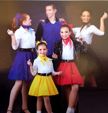 Adult L Black SKIRT Version Dance Costume AT THE HOP 50's Rock