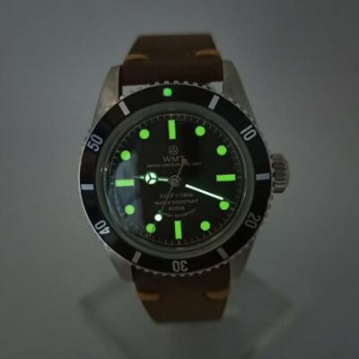 Montre Walter Mitt Royal Vintage - Automatique, Acier, Cuir Brun, étanche 100m, Neuf Avec étiquettes
