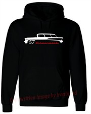 1957 57 CHEVY NOMAD Wagon HOODIE Bel Air Classic Car Hooded Sweat Shirt t shirt