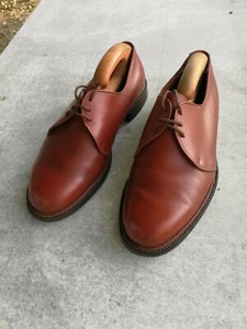Chaussures homme derby vintage cuir "acajou" p44