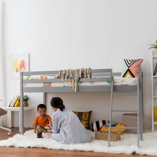 Image of Panana Mid Sleeper Bunk Bed With Ladder Single Bed for Small Space, BedRoom