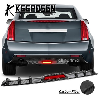 Carbon Fiber Heckdiffusor Lippe mit LED-Bremsleuchte Einsatz für Cadillac CTS V