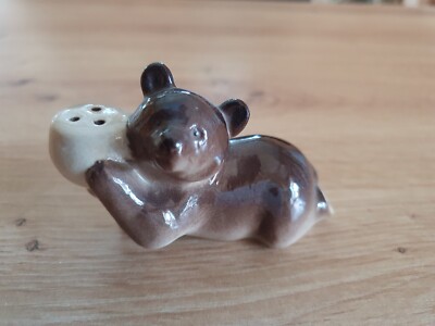 Salzstreuer ''Bär'' Porzellan UdSSR Lomonossow LFZ Russland selten h 4 cm