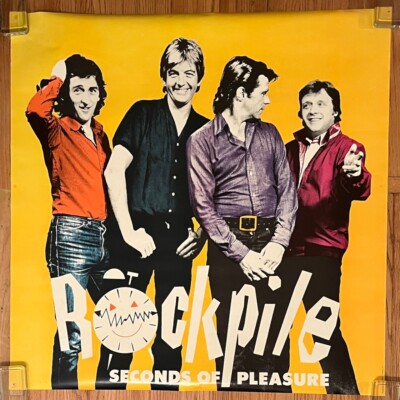 ROCKPILE Seconds Of Pleasure 1980 US PROMO Only POSTER Nick LOWE