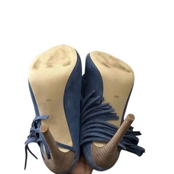 Guess Zapatos Ara Tachonados Flecos Mula Toboganes Peep Toe Sandalias Tacones Talla 6.5 Foto 4 de 4