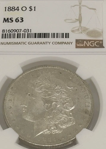 1884-O $1 Morgan Silver Dollar - NGC MS63  #1879