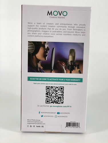 Movo PF-6 Dual Layer Microphone Mesh Pop Filter with Gooseneck Arm and Clamp - Picture 3 of 14
