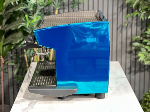 RANCILIO CLASSE 8 1 GROUP ESPRESSO COFFEE MACHINE CUSTOM BLUE CHROME BARISTA BAR - Picture 4 of 9
