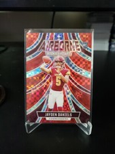 Jayden Daniels 2024 Rookies & Stars Airborne Rookie Red Plaid Prizm