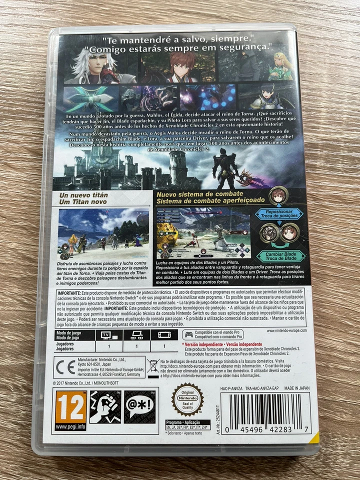XENOBLADE CHRONICLES 2 TORNA + codigo PAL ESPAÑA. Nintendo SWITCH COMO NUEVO - Imagen 3 de 3