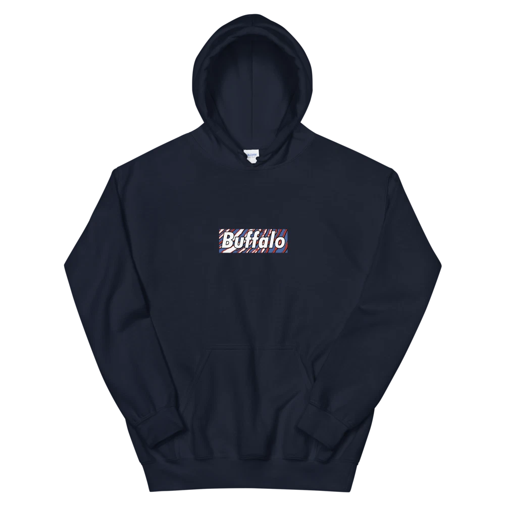 Sweat à capuche unisexe Buffalo Bills Supreme Zubaz Box Logo années 90 Bills Mafia Throwback