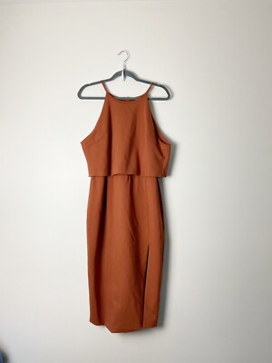 knee length dresses for ladies LAVISH ALICE ASYMMETRIC NECK MIDI DRESS
