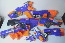 Lot of 8 - NERF N-strike Elite Hyperfire Infinus Hailfire Crossbolt Blasters