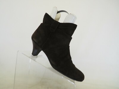 NINE WEST Brown Suede Slouch Fashion Ankle Boots Booties Size