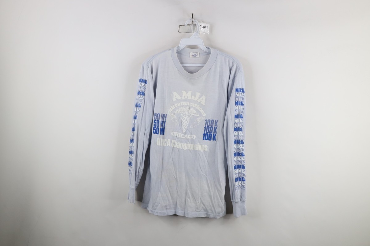 Vintage 80s Nike Mens M Faded AMJA Ultramarathon Chicago Long