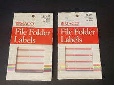 Lot of 2 Boxes MACO File Folder Labels FF-L11 - 248 Labels Per Box NEW