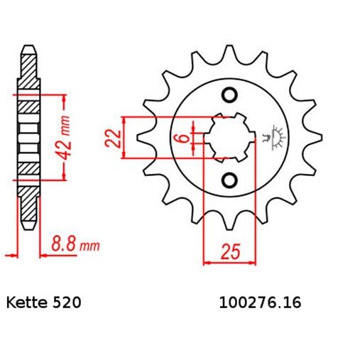 Kit Catena Honda CB 400 N 81-82 Catena DID 520 VX2 100 Aperto 16/36 - Picture 2 of 4