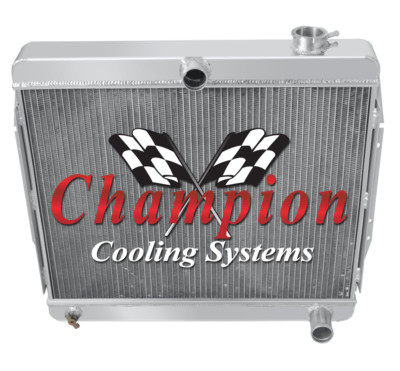 Queen Champion 3 Row All Aluminum Radiator for 1970 1971 Jeep CJ6 V6 Engine