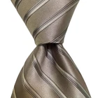 IKE BEHAR Men's 100% Silk Classic Necktie USA Designer STRIPED Gray/Ivory NWD