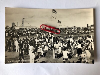 In A Mining Compound South Africa Animated Celebration RPPC Unposted