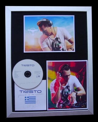TIESTO+DJ+SIGNED+FRAMED+PARADE OF ATHLETES+ADAGIO=100% GENUINE+FAST WORLD SHIP