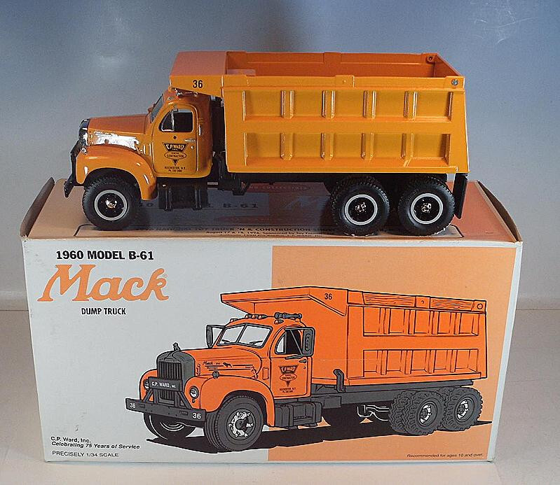 First Gear 1/34 Mack B 61 Dump Truck (1960) orange OVP #6362 | eBay.de