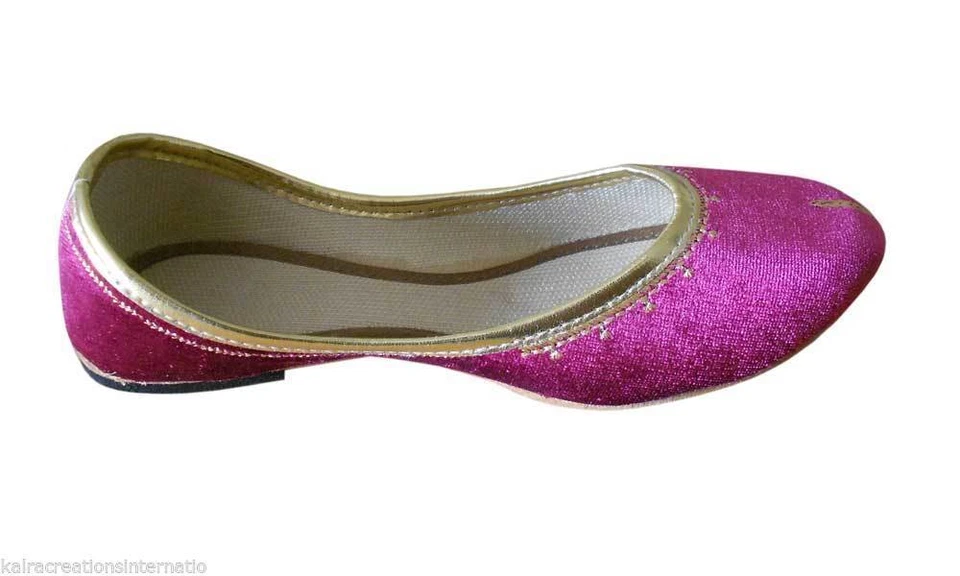 Женские туфли кожаные ручной работы индийские оксфорды джутти балерины моджарии США 5-9 - Изображение 4 из 4