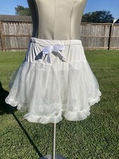 White/Off White Girls Petticoat Under Skirt One Size Very Preloved No Brand