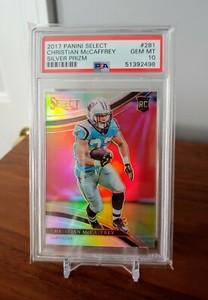 2017 Select Christian McCaffrey Field Level Silver Prizm Rookie RC PSA 10 💎