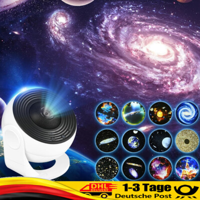 New LED Galaxy Projector Starry Night Light Moon Star Sky Nebula Projection Lamp