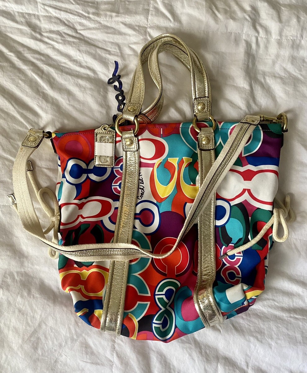 Coach Poppy Pop C Glam Spotlight Colorful Signature Shoulder