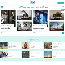 News Hub Website Design with Free VPS Web Hosting and Installation