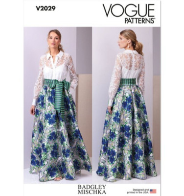 Vogue V2029 Sewing Pattern Misses' Dress Badgley Mischka Size Y5 (18-26) UNCUT