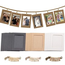 Eco friendly, 12Pack Cardboard Photo Frames, Paper Picture Frames, Hanging Photo