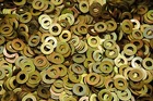 (1200) Hardened 5/16 Flat Washer F436 SAE Grade 8 - Yellow Zinc Plated Thru-Hard