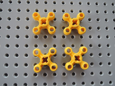 Lego 4 x Technic Knopfrad Kugelzahnrad Knob 32072 gelb