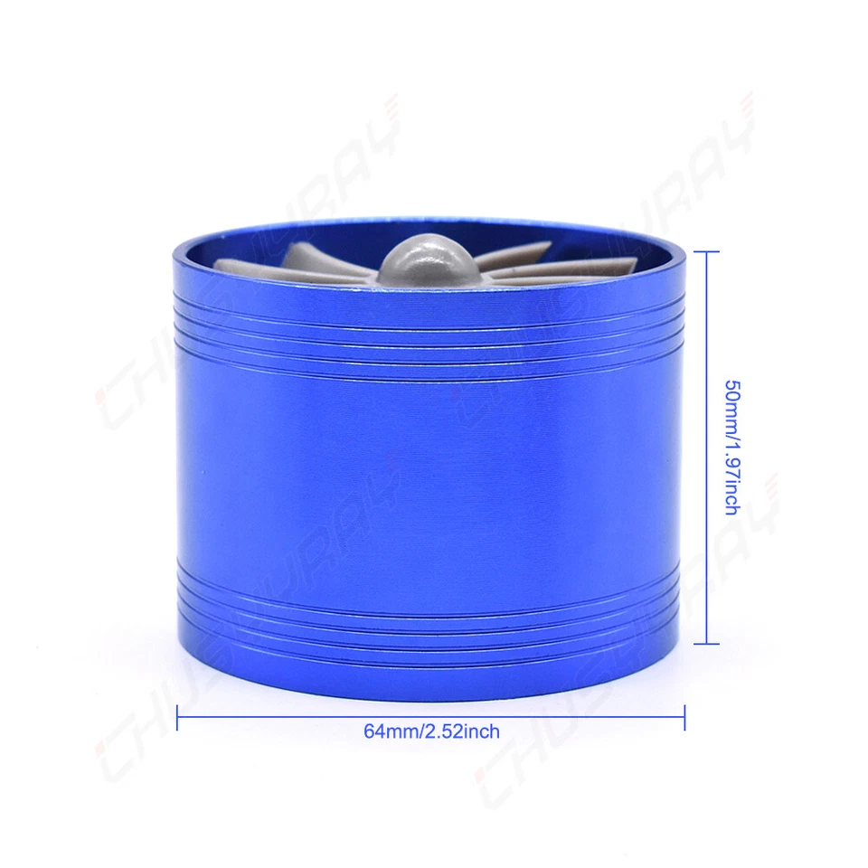 Ventilador de admisión de aire para automóvil sobrealimentador potenciador de motor turbo gas combustible vórtice kit ahorro Foto 4 de 4