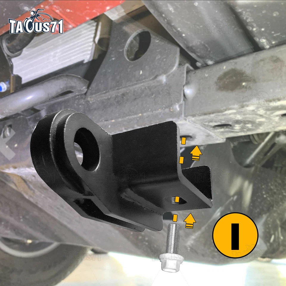 Para Toyota Tacoma 2009-2023 (gancho de remolque delantero) + (grilletes de anillo en D) Foto 4 de 4