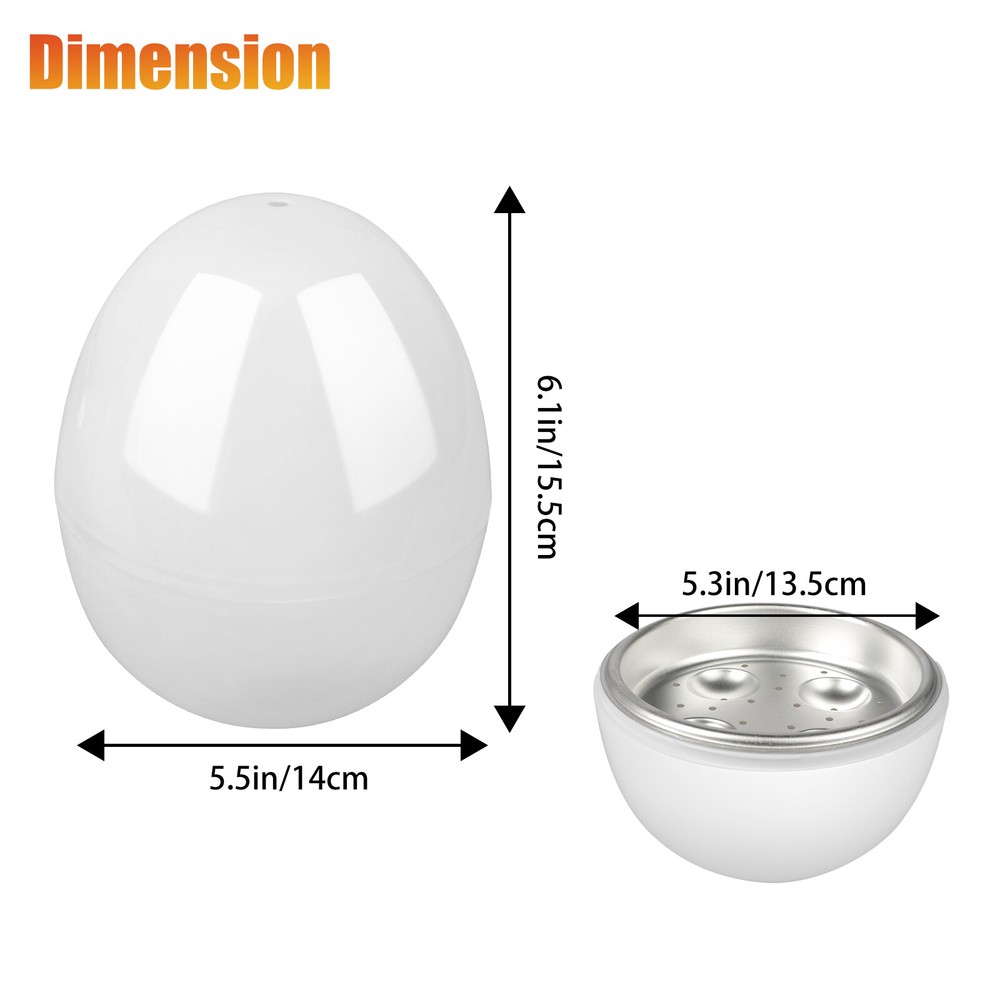 Microwave Egg Cooker for 4 Eggs Boiler Poacher Steamer Easy Peel Design Kitchen