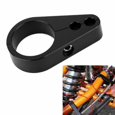 Black Throttle Brake Cable Clamp 1 1/4 " Handlebar Mount For Harley Dyna Fat Bob
