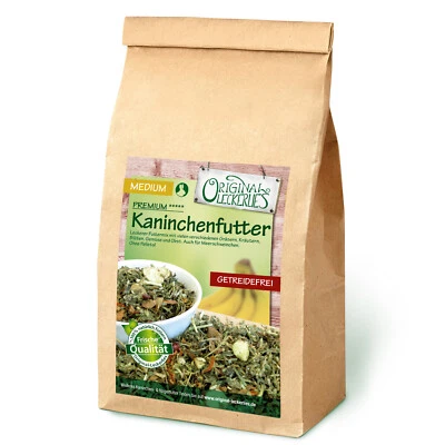 ORIGINAL-LECKERLIES *2,5kg* Premium Kaninchenfutter - MEDIUM, Nagerfutter, getreidefrei ohne Pellets