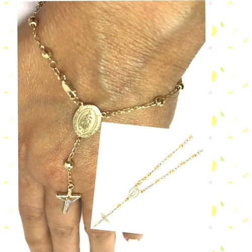 GoLD Rosary Bracelet 14k Guadalupe Mary 